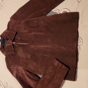 Sonoma womens brown 100% Leather jacket XS